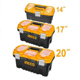 Ingco Tool Boxes Bags & Belts Ingco 3 Pieces Plastic Tool Box Set - PBXK0301