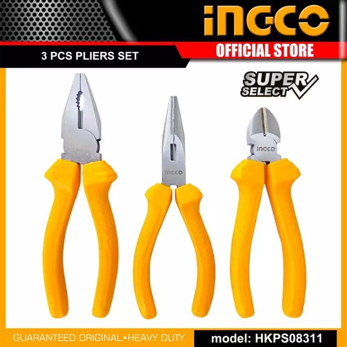 Ingco Pliers Ingco 3 Pieces Plier Set - HKPS08311