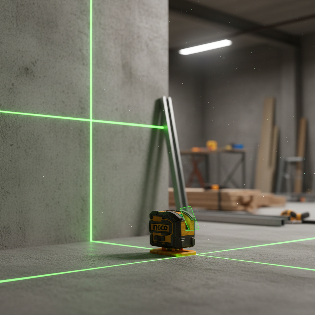 Ingco Laser Measure Ingco 360° Self-Leveling Green Line Laser With 35m Range - HLL306502