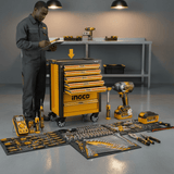 Ingco Impact Wrench & Drivers Ingco 396-Piece Professional Tool Chest Set with 850Nm 20V Brushless Impact Wrench & 7-Drawer Trolley - HTCS283962