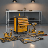 Ingco Impact Wrench & Drivers Ingco 396-Piece Professional Tool Chest Set with 850Nm 20V Brushless Impact Wrench & 7-Drawer Trolley - HTCS283962