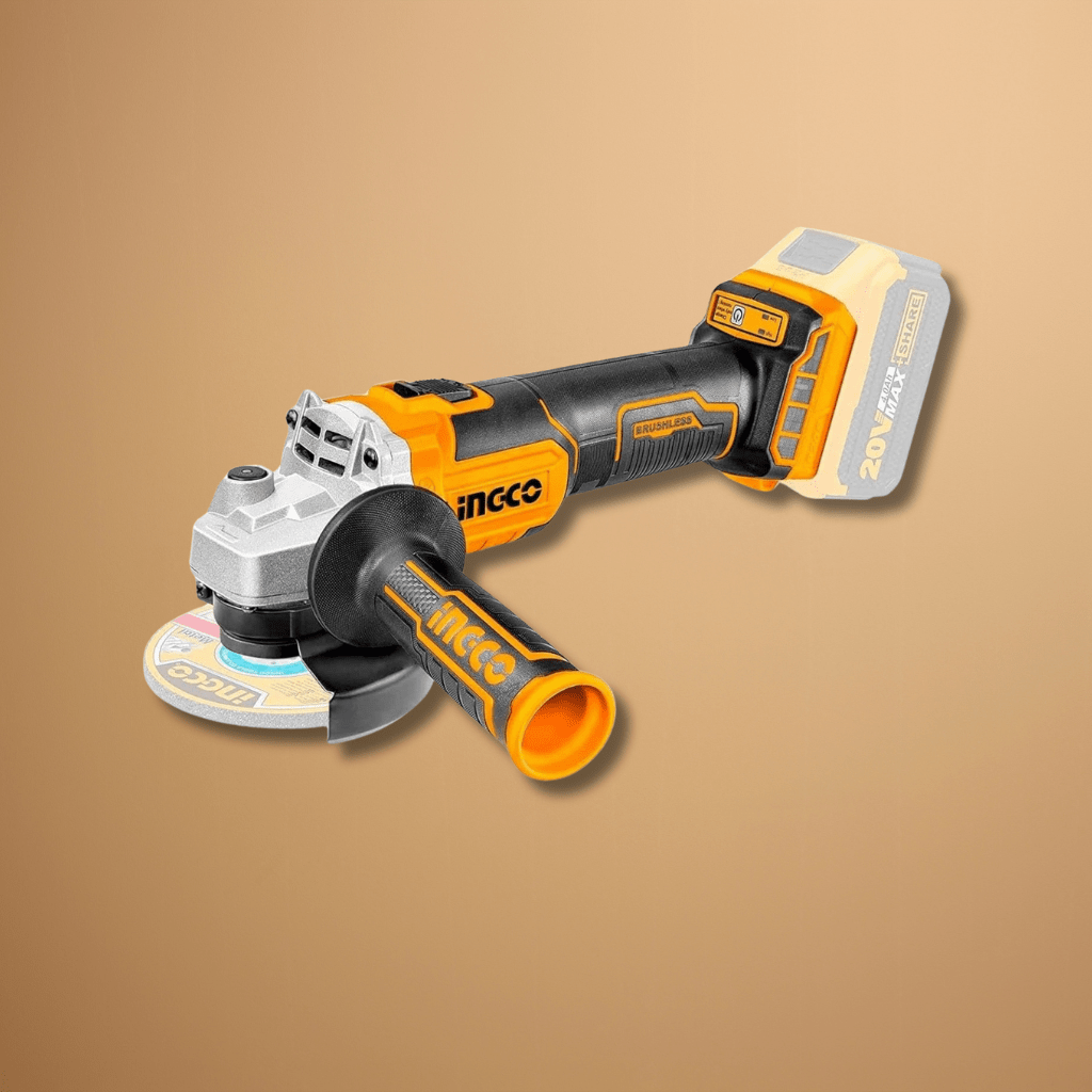 Ingco Grinder Ingco 4.5"/115mm Brushless Lithium-Ion Cordless Angle grinder with 20V 4.0Ah Battery & Charger - CAGLI2111561