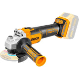 Ingco Grinder Ingco 4.5"/115mm Brushless Lithium-Ion Cordless Angle grinder with 20V 4.0Ah Battery & Charger - CAGLI2111561