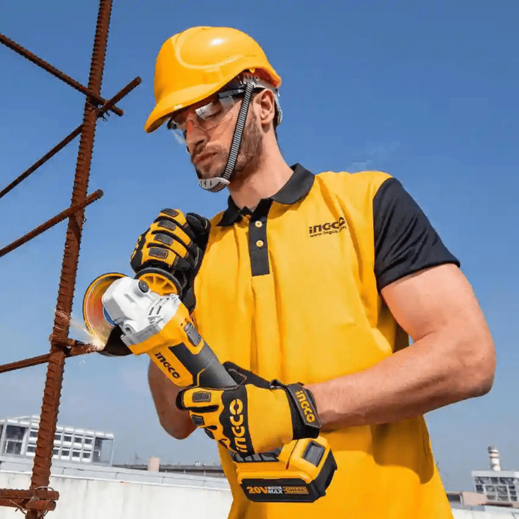 Ingco Grinder Ingco 4.5"/115mm Lithium-Ion Cordless Angle Grinder 20V with Brushless Motor – CAGLI21154