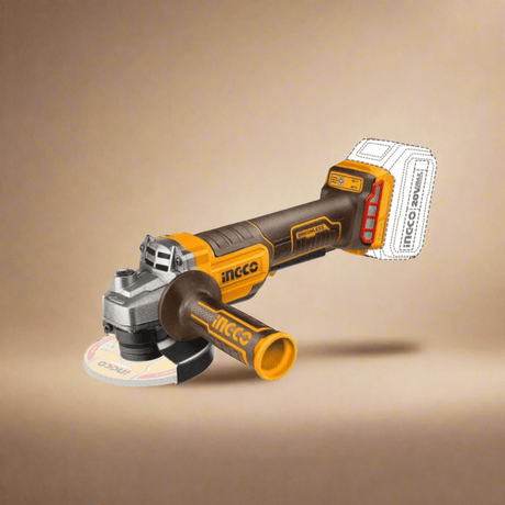 Ingco Grinder Ingco 4.5"/115mm Lithium-Ion Cordless Angle Grinder 20V with Brushless Motor – CAGLI211542