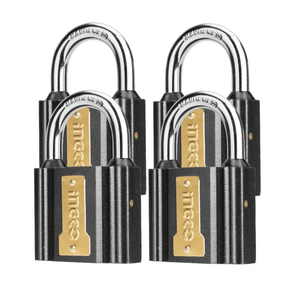 Ingco Padlocks & Accessories Ingco 4-Piece 38mm Iron Padlock Set with Brass Lock Cylinder – DIPLK4382