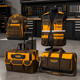 Ingco Tool Boxes Bags & Belts Ingco 4-Piece Professional Tool Bag Set with Tool Vest & Backpack - COS230914
