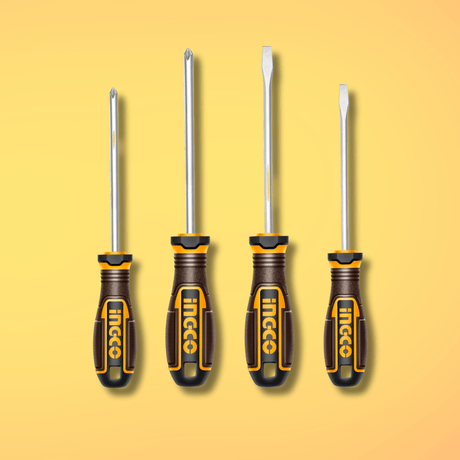 Ingco Screwdrivers Ingco 4-Piece Screwdriver Set with Magnetic Tip – HKSDS0428