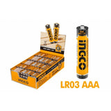 Ingco Batteries & Chargers Ingco 4 Pieces 1.5V LR03 AAA Alkaline Battery - HAB3A01