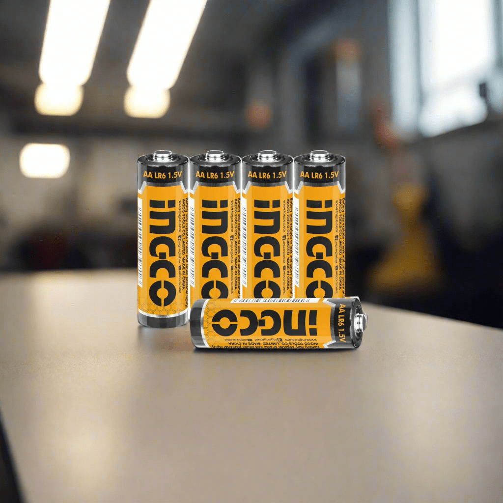 Ingco Batteries & Chargers Ingco 4 Pieces 1.5V LR6 AA Alkaline Battery - HAB2A01