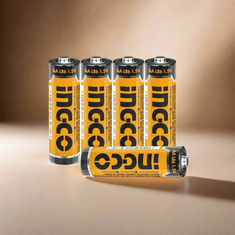 Ingco Batteries & Chargers Ingco 4 Pieces 1.5V LR6 AA Alkaline Battery - HAB2A01