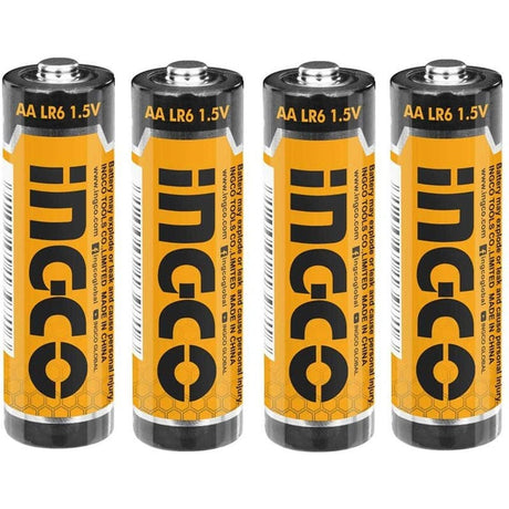 Ingco Batteries & Chargers Ingco 4 Pieces 1.5V LR6 AA Alkaline Battery - HAB2A01