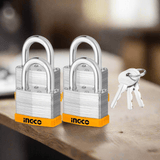 Ingco Padlocks & Accessories Ingco 4 Pieces 50mm Laminated Padlock - DLPK05004