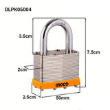 Ingco Padlocks & Accessories Ingco 4 Pieces 50mm Laminated Padlock - DLPK05004