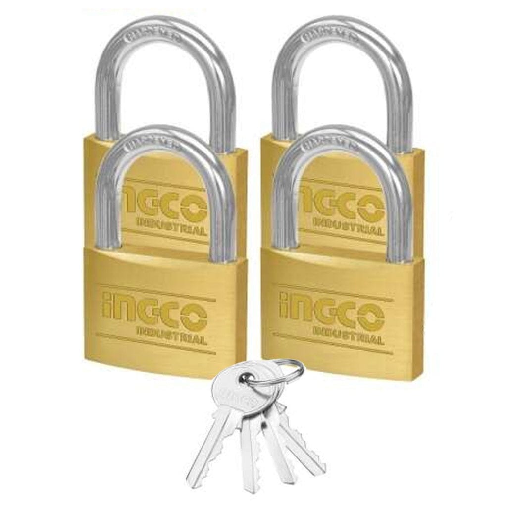 Ingco Padlocks & Accessories Ingco 4-Pieces Brass Padlock Set 40mm - DBPLK4402