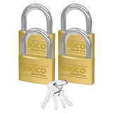 Ingco Padlocks & Accessories Ingco 4-Pieces Brass Padlock Set 40mm - DBPLK4402