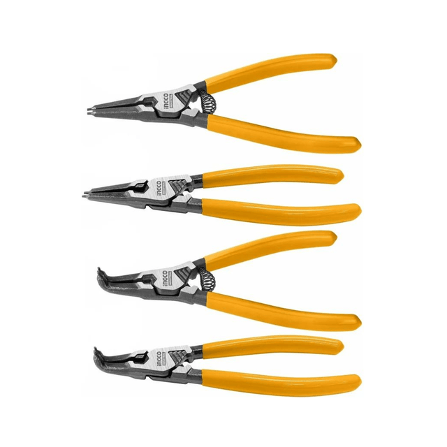 Ingco Pliers Ingco 4 Pieces Circlip Pliers Set 7" - HCCPS26180