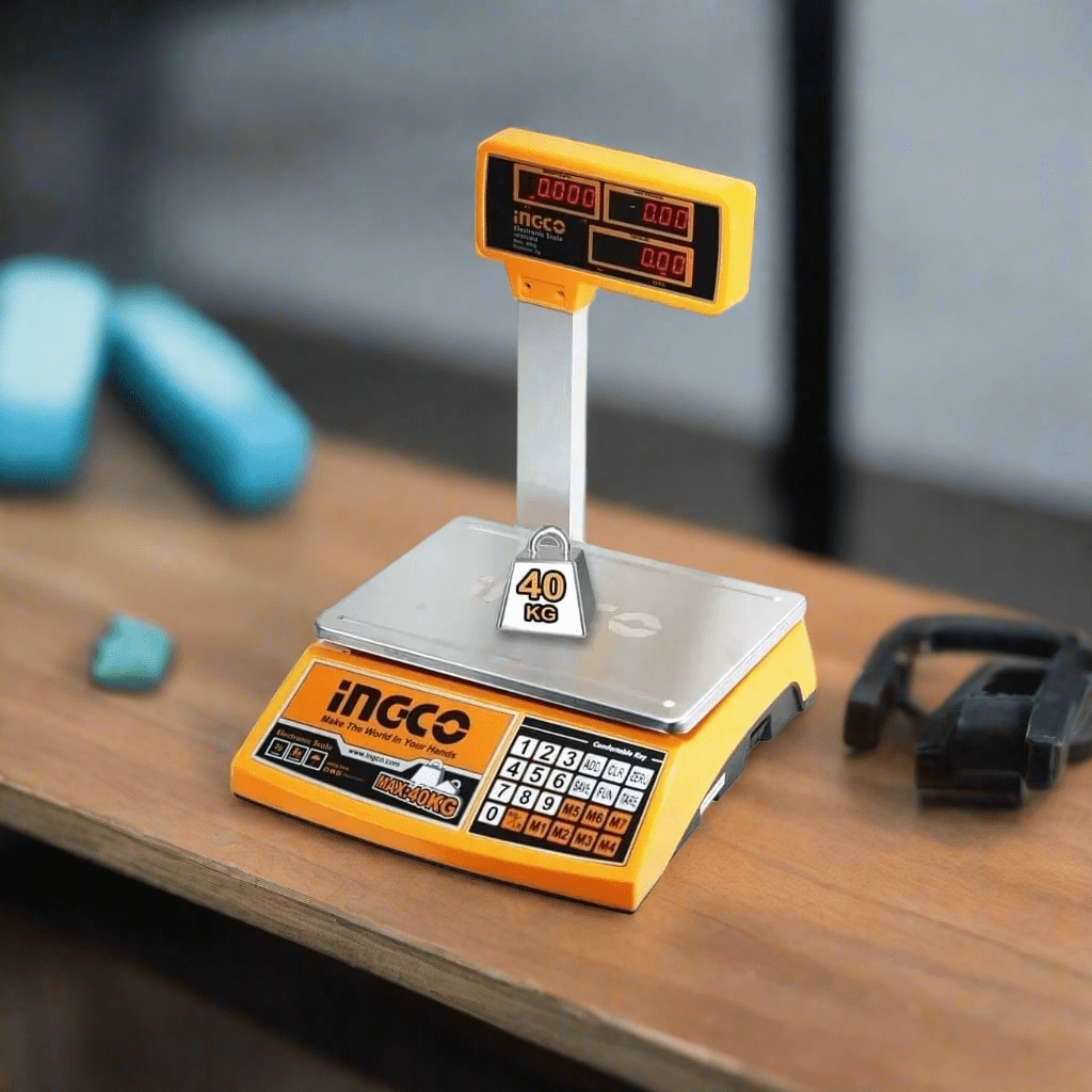 Ingco Digital Meter Ingco 40kg Electronic Scale with Double-Sided LED Display – HESA3404