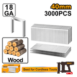 Ingco Chuck Keys & Specialty Accessories Ingco 40mm Crown Staples 5000-Piece Set - AST18403