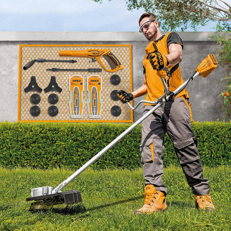 Ingco Trimmer Ingco 40V Lithium-Ion Cordless String Trimmer & Bush Cutter – CSTLI20018