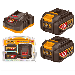 Ingco Batteries & Chargers Ingco 42V Lithium-Ion Battery Charger Kit & 2x 2.0Ah Packs  - FBCPM20221