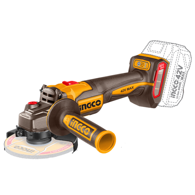 Ingco Grinder Ingco 42V Lithium-Ion Cordless Angle Grinder with Brushless Motor - CAGLI4108112