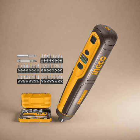 Ingco Powered Screwdriver Ingco 4V Lithium-Ion Cordless Screwdriver with 41-Piece Accessory Set – CSDLI0406