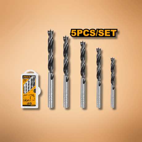 Ingco Drill Bits Ingco 5-Piece Wood Drill Bits Set – AKDB5055