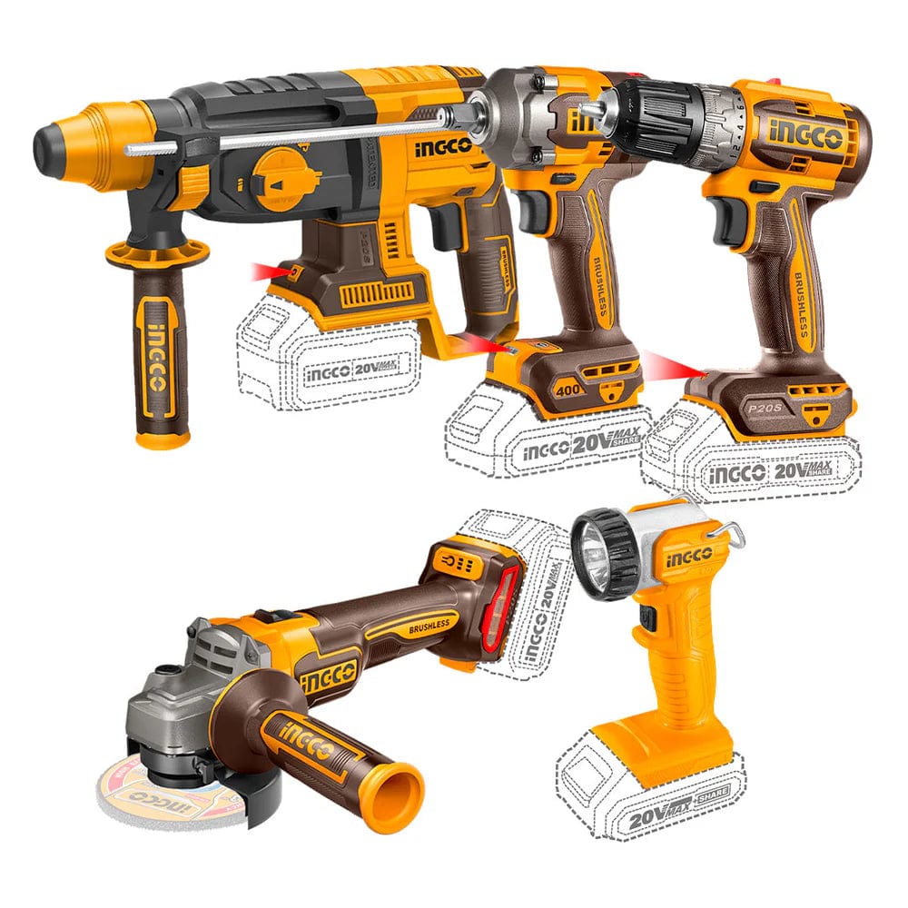 Inco Tool Buy Ingco 5-Piece Cordless Industrial Combo Kit 20V – CKLI2058 | Shop ...