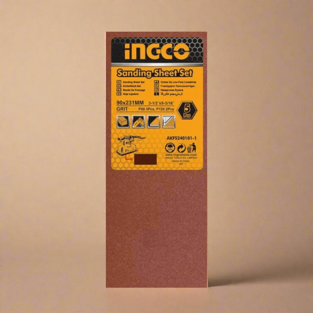 Ingco Sander Ingco 5 Pieces Sanding Sheet Set 90x231mm - AKFS240101-1