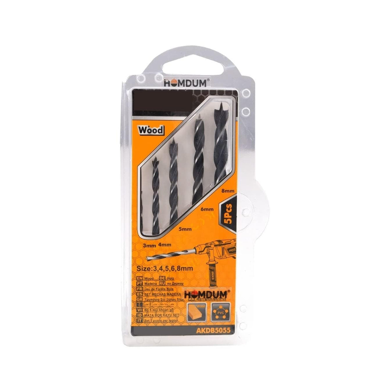 Ingco Drill Bits Ingco 5 Pieces Wood Drill Bits Set - AKDB5055