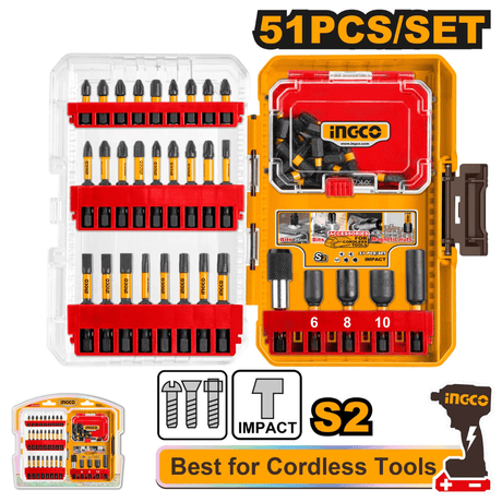 Ingco Screwdriver Bits Ingco 51-Piece Impact Screwdriver Bit Set - AKDL25106