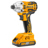 Ingco Impact Wrench & Driver Ingco 6.35mm Brushless Lithium-Ion Cordless Impact Driver with Two 20V 2.0Ah Batteries & Charger - CIRLI2017