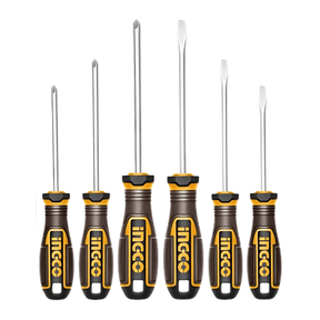 Ingco Screwdrivers Ingco 6-Piece Screwdriver Set with Magnetic Tips – HKSDS0628