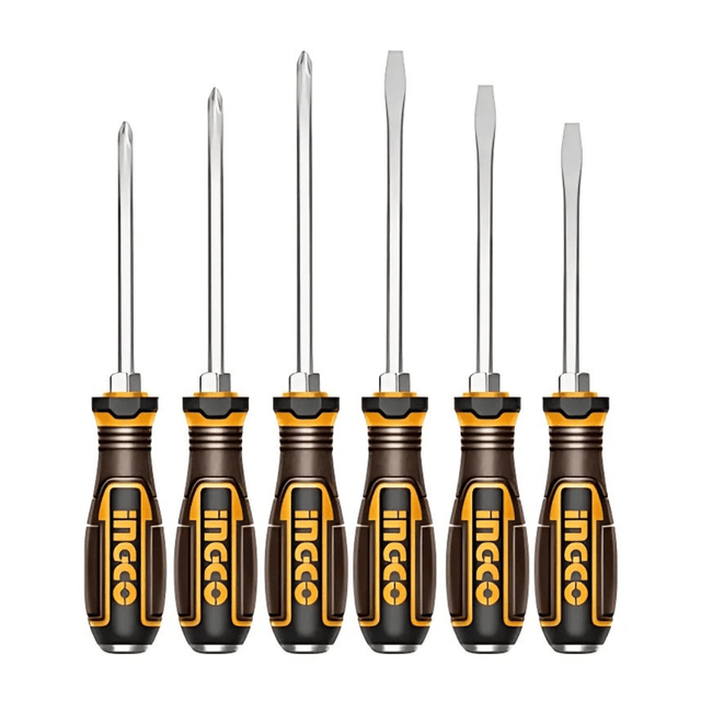 Ingco Screwdrivers Ingco 6 Pieces Go-Through Screwdriver Set - HGTST0608