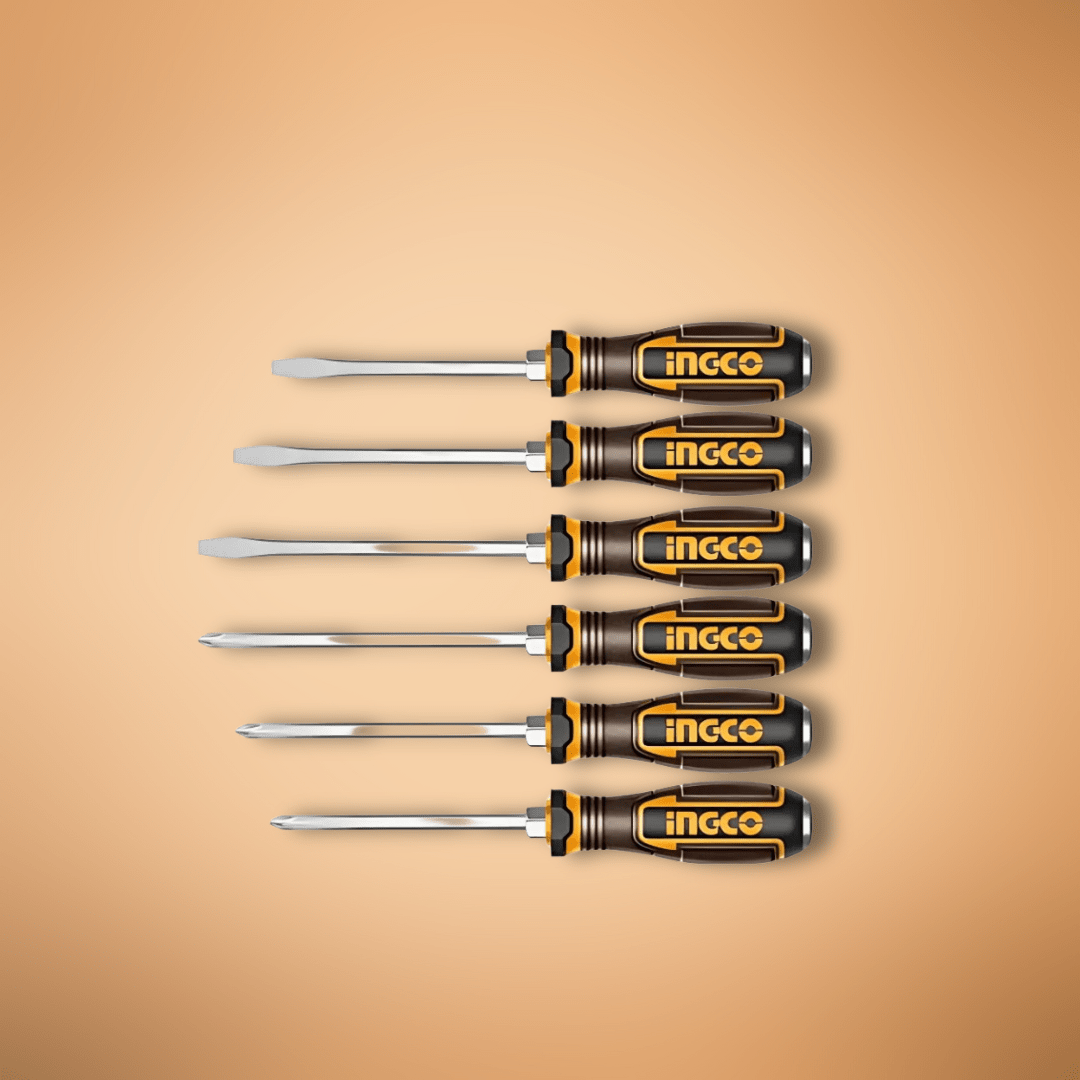 Ingco Screwdrivers Ingco 6 Pieces Go-Through Screwdriver Set - HGTST0608