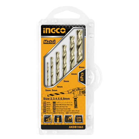 Ingco Drill Bits Ingco 6 Pieces HSS Twist Drill Bits Set - AKDB1065
