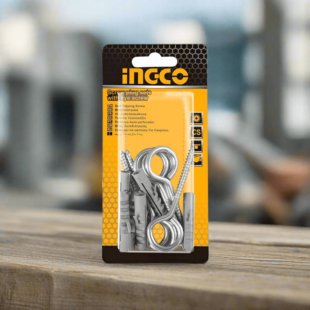 Ingco Fasteners Ingco 6 Pieces Screw Plug Sets With Eye Screw - HWSPK5022