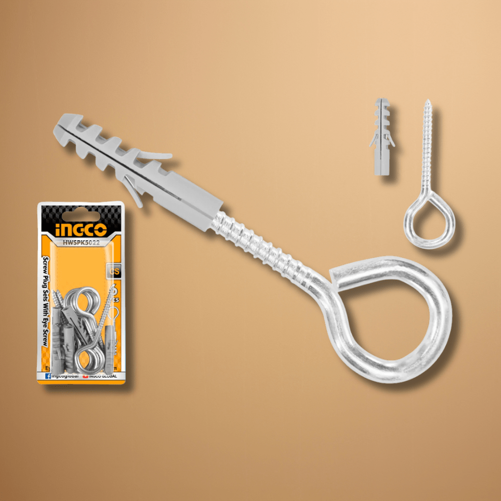 Ingco Fasteners Ingco 6 Pieces Screw Plug Sets With Eye Screw - HWSPK5022