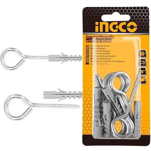 Ingco Fasteners Ingco 6 Pieces Screw Plug Sets With Eye Screw - HWSPK5022