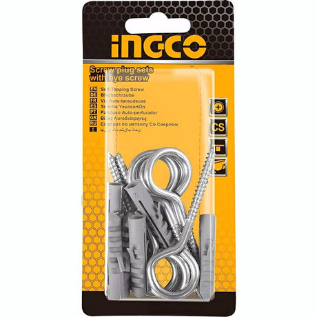 Ingco Fasteners Ingco 6 Pieces Screw Plug Sets With Eye Screw - HWSPK5022