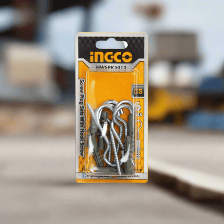 Ingco Fasteners Ingco 6 Pieces Screw Plug Sets With Hook Screw - HWSPK5012