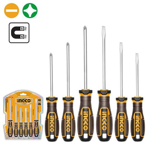 Ingco Screwdrivers Ingco 6 Pieces Screwdriver Set - HKSDS0628