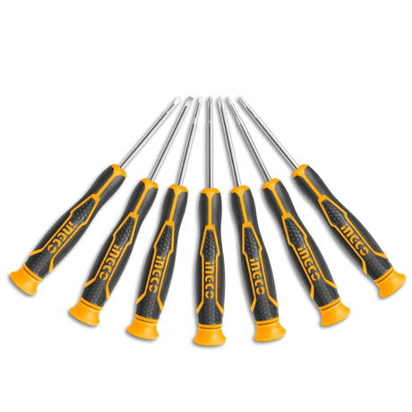 Ingco Screwdrivers Ingco 7-Piece Precision Screwdriver Set – HKSD0718