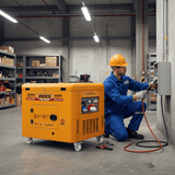 Ingco Generators Ingco 8.0KW Three-Phase Silent Diesel Generator 15HP with Electric Start & 25L Fuel Tank - GSE800032