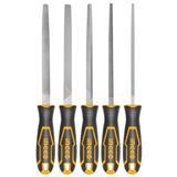 Ingco Chisels Files Planes & Punches Ingco 8" 5-Piece Steel File Set – HKTFS0508