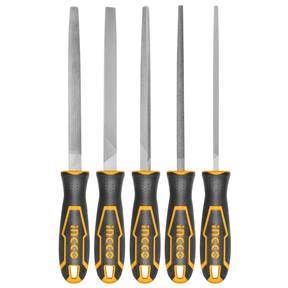 Ingco Chisels Files Planes & Punches Ingco 8" 5-Piece Steel File Set – HKTFS0508