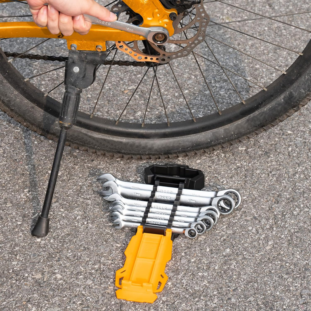 Ingco Wrenches Ingco 8-Piece Ratchet Spanner Set 8-19mm – HKSPAR1082