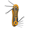 Ingco Sockets & Hex Keys Ingco 8 Pieces Ball Point Pocket Hex Keys - HHK14082