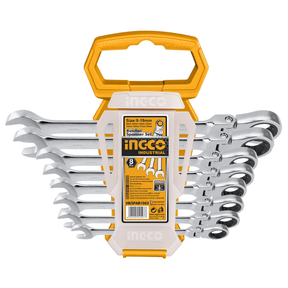 Ingco Wrenches Ingco 8-Pieces Flexible Ratchet Spanner Set 8-19mm – HKSPAR1083